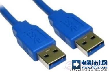 USB 3.0的USB接头，蓝色