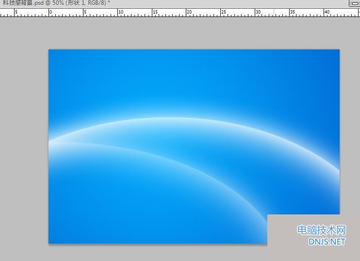 设计蓝色科技光束线条背景图片的PS技巧